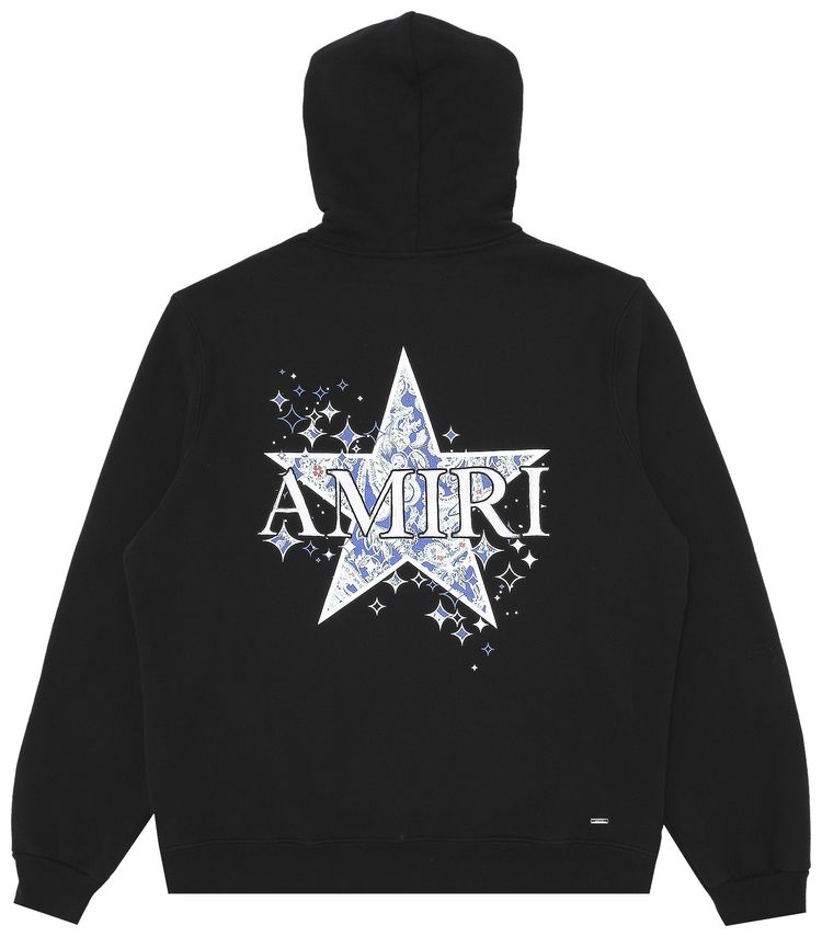 Amiri Paisley Star Hoodie Black