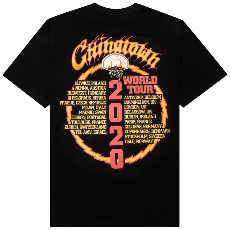 Chinatown Market Skelly World Tour T Shirt Black