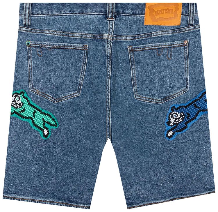 Icecream Arch Jean Shorts Blue