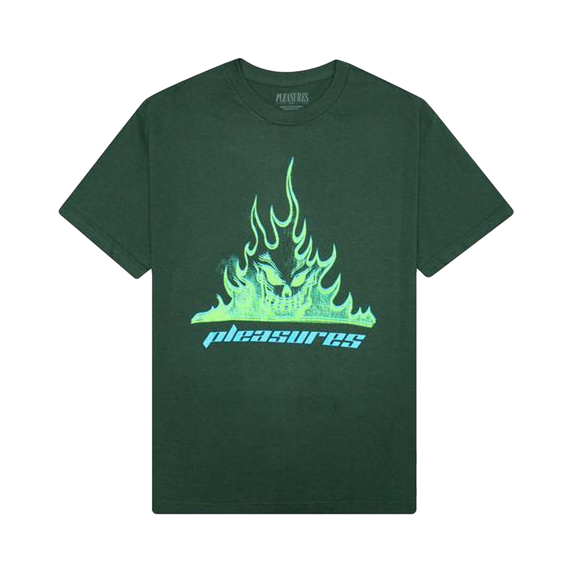 Buy Pleasures Flameboy T-Shirt 'Forest Green' - P21SU056