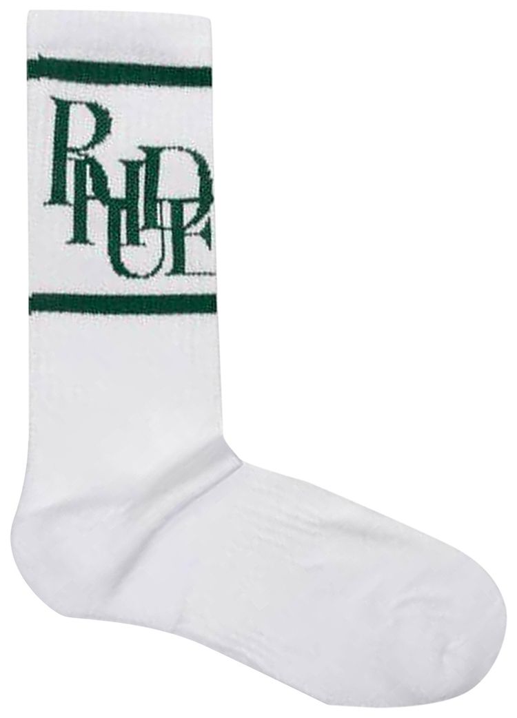 Rhude Scramble Logo Socks WhiteForest