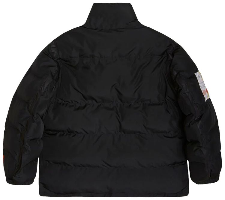 Heron Preston Label Nylon Puffer Black
