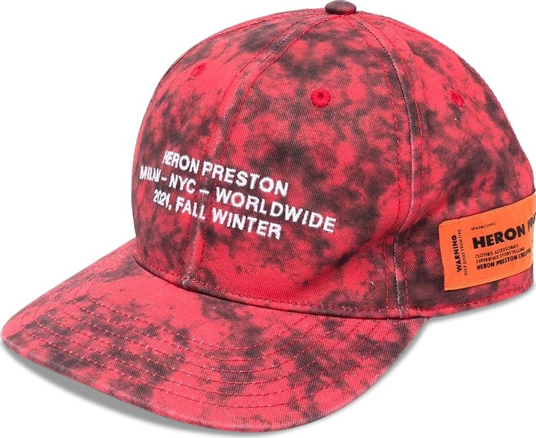 Heron Preston Tie-Dye Hat 'Red'