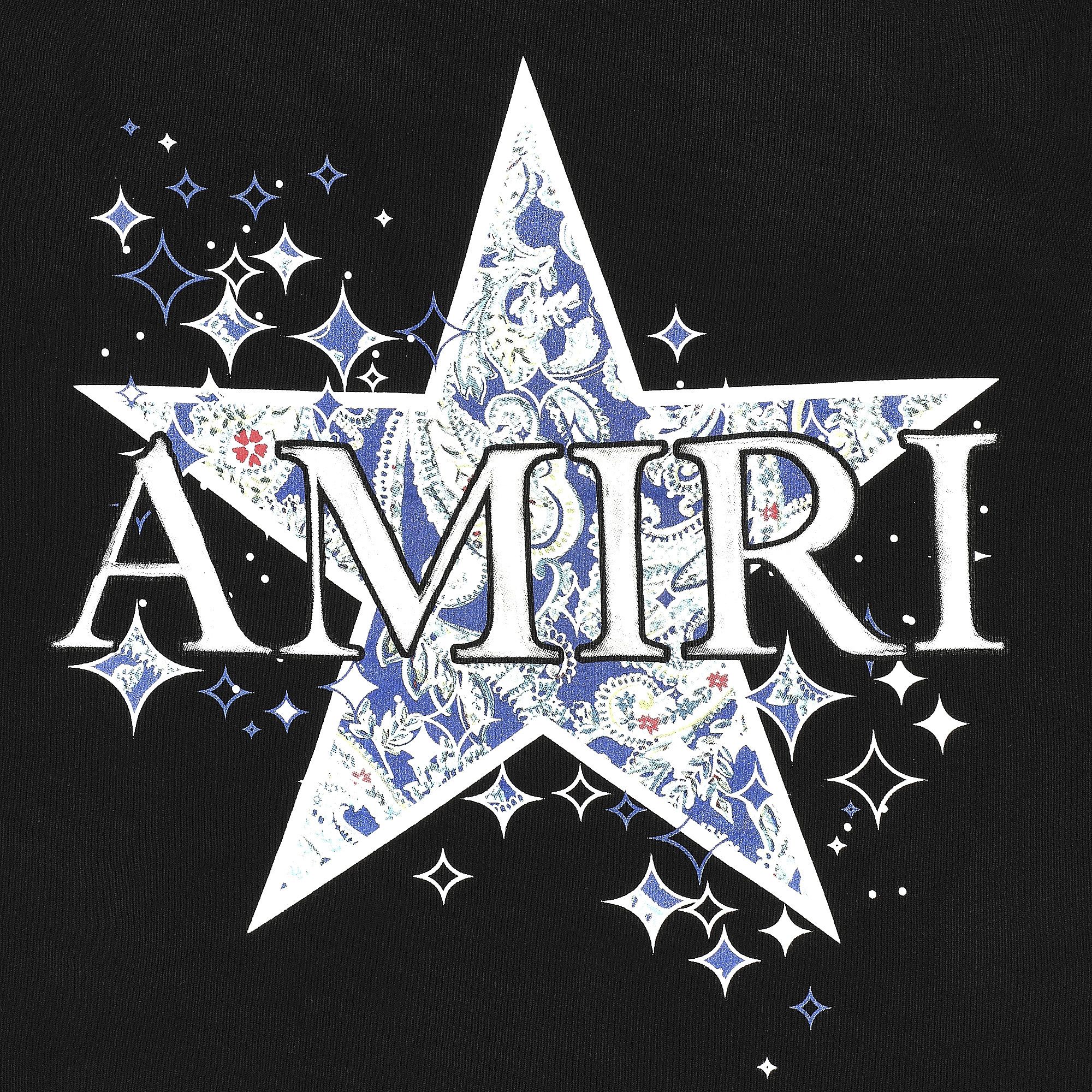 Buy Amiri Paisley Star Hoodie 'Black' - MJGH016 001 BLAC | GOAT