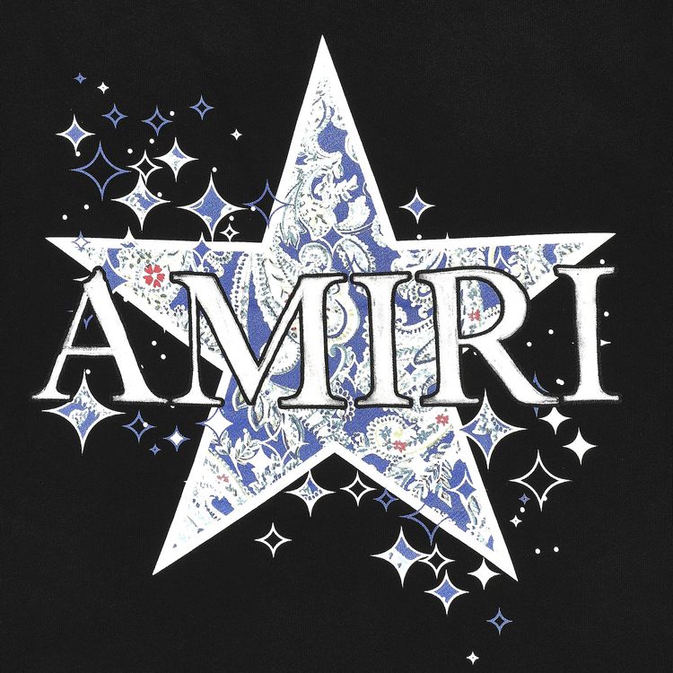 Amiri Paisley Star Hoodie Black