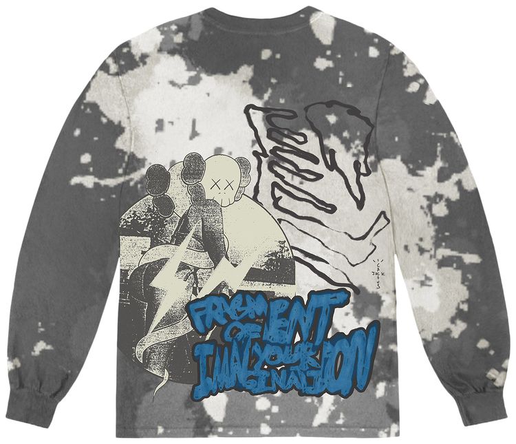 Cactus Jack by Travis Scott x KAWS For Fragment Long Sleeve Tee Tie Dye