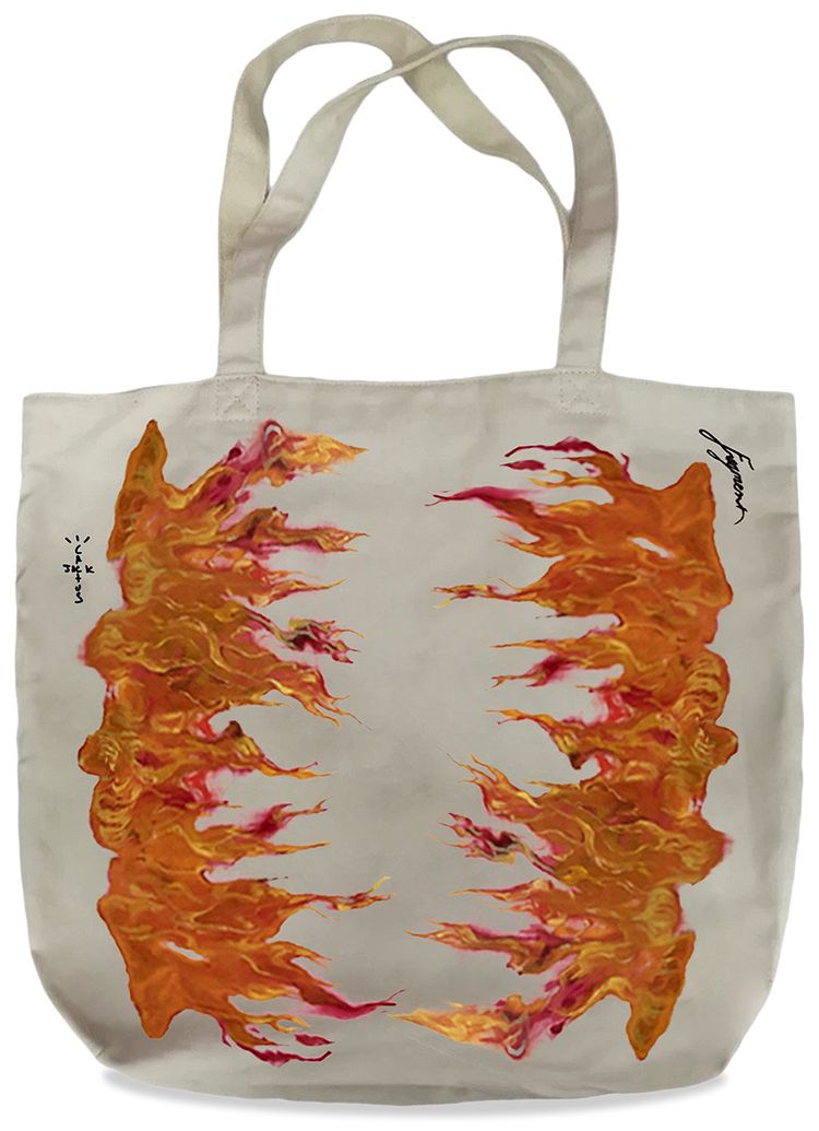 Cactus Jack by Travis Scott For Fragment Flames Tote White