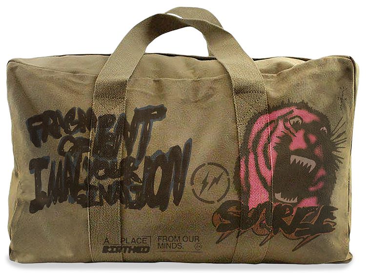 Cactus Jack by Travis Scott For Fragment Icons Duffle Olive