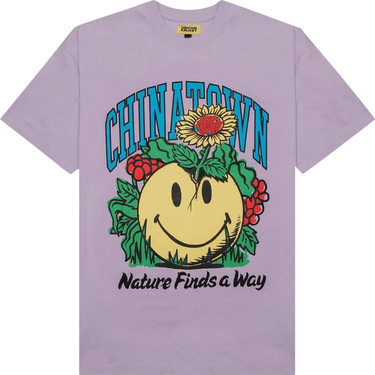 Chinatown Market Smiley Planter T-Shirt 'Purple'