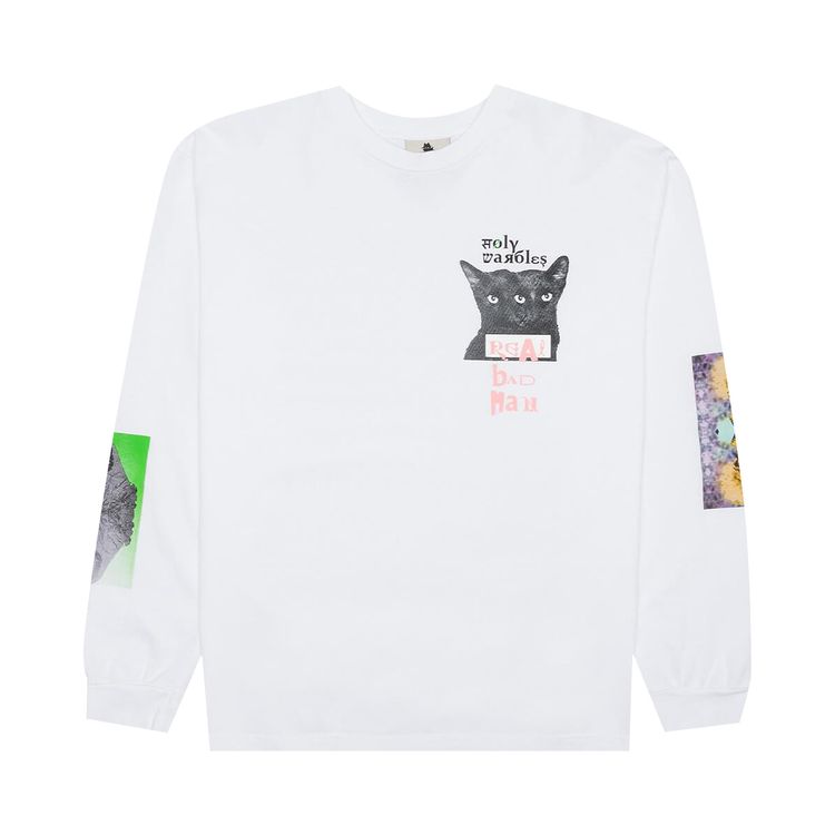 Real Bad Man Tribute To Warbles Long Sleeve Tee White Tie Dye
