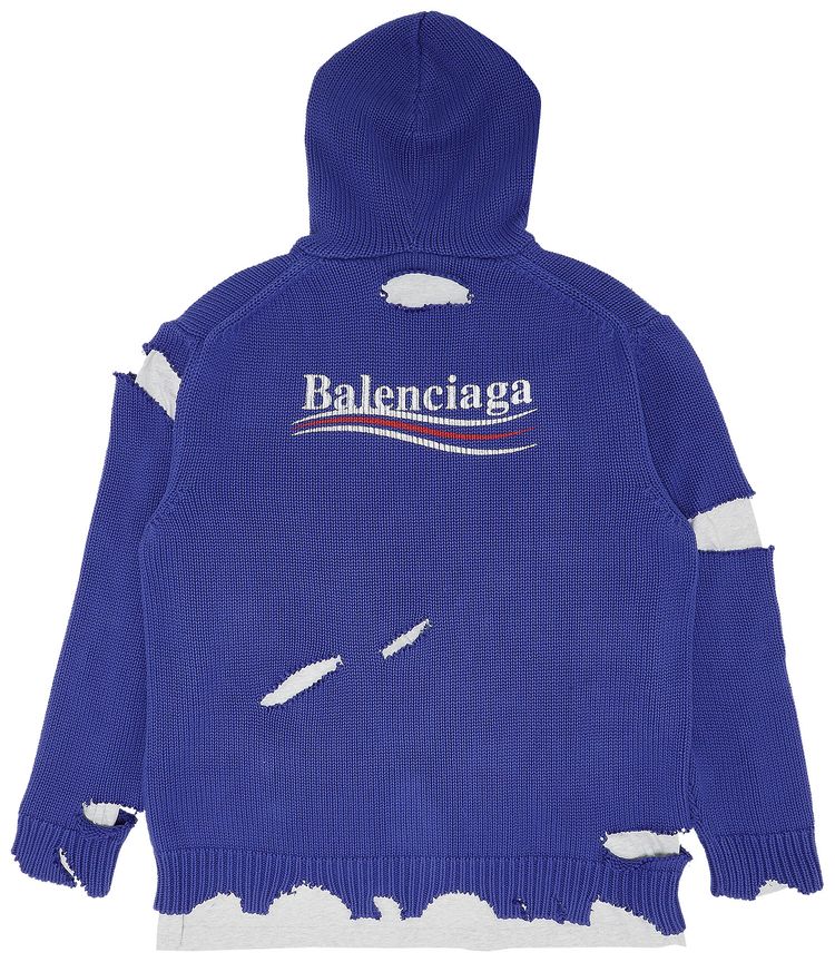 Balenciaga Hoodie Pacific BlueGrey