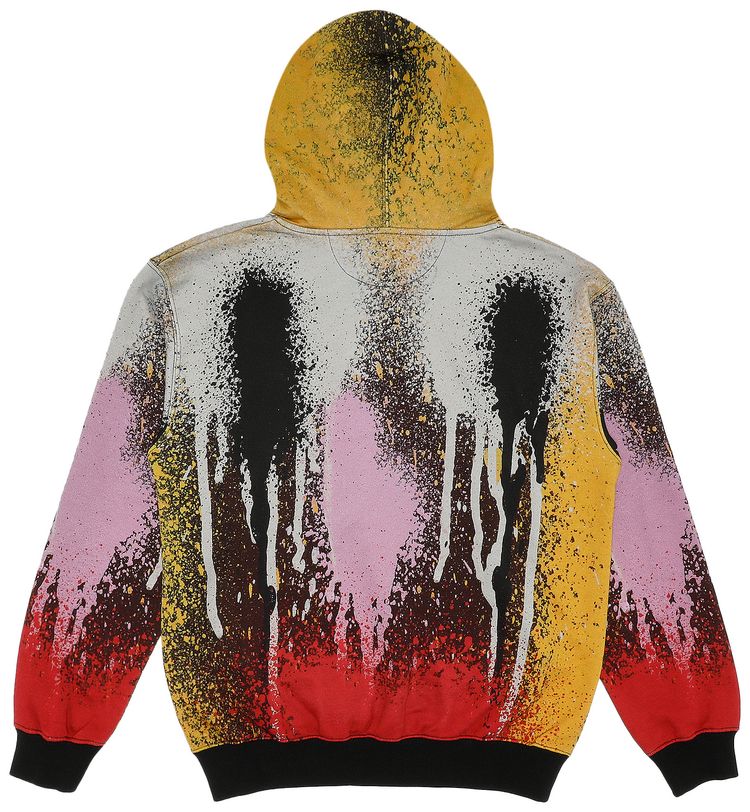 Off White x Katsu Blurred Regular Hoodie BlackMulticolor