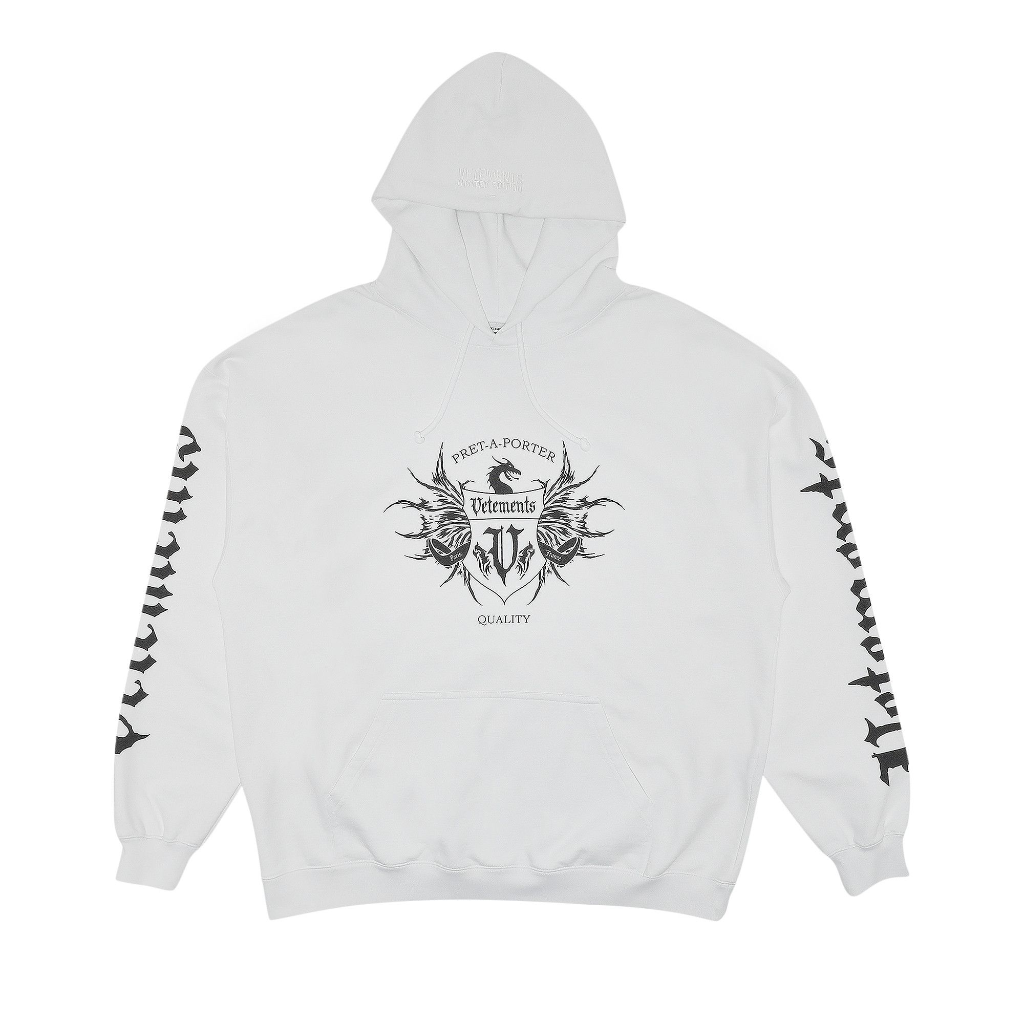 White sales label hoodies