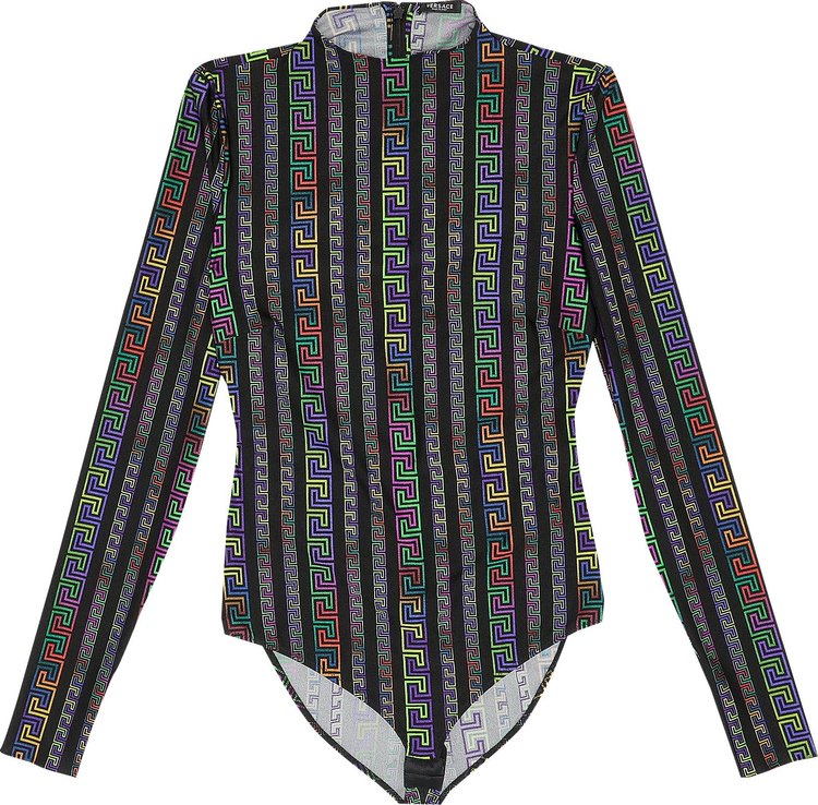 Versace Printed Bodysuit 'Multicolor/Black'