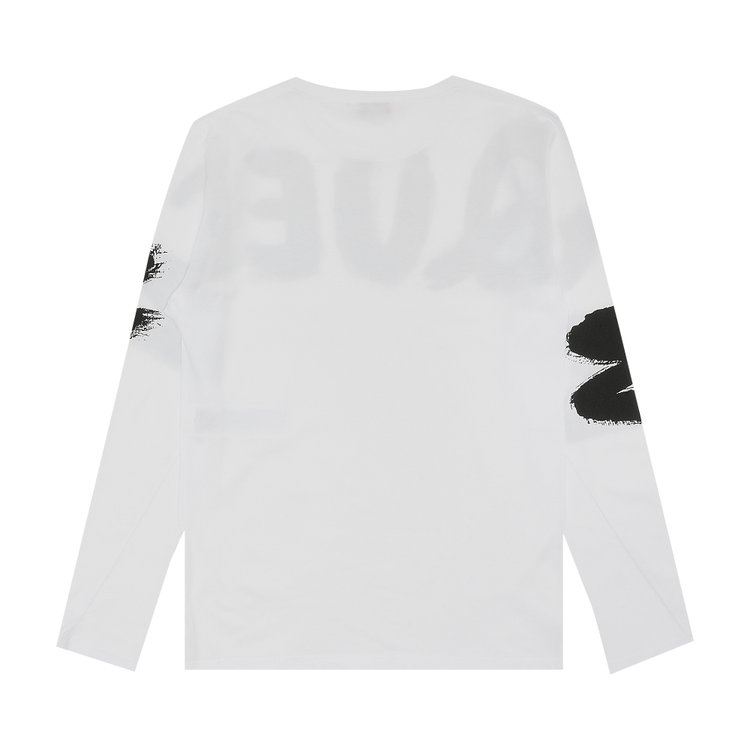 Alexander McQueen Graffiti Long Sleeve T Shirt WhiteMix