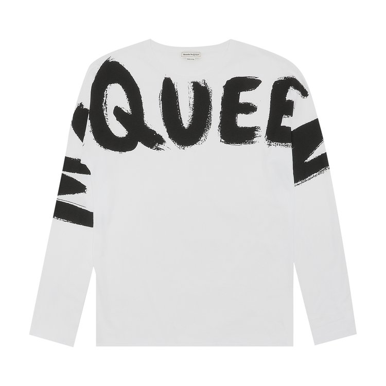 Alexander McQueen Graffiti Long-Sleeve T-Shirt 'White/Mix'