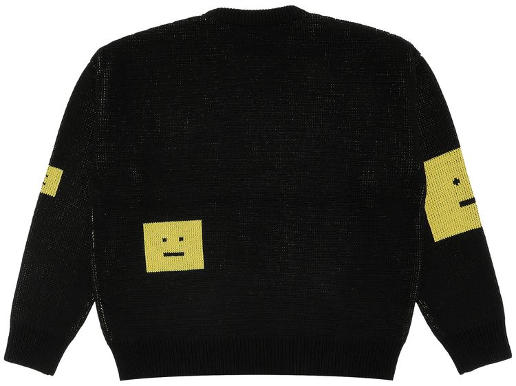 Acne Studios Face Sweater BlackYellow