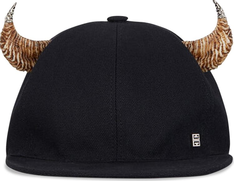 Givenchy Flat Cap With Horns 'Black/Natural'