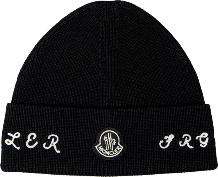 Moncler Genius x Frgmnt Hiroshi Fujiwara Logo Band Beanie Black