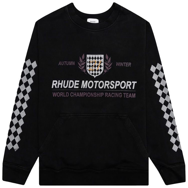 Rhude Motor Crest Crew Black