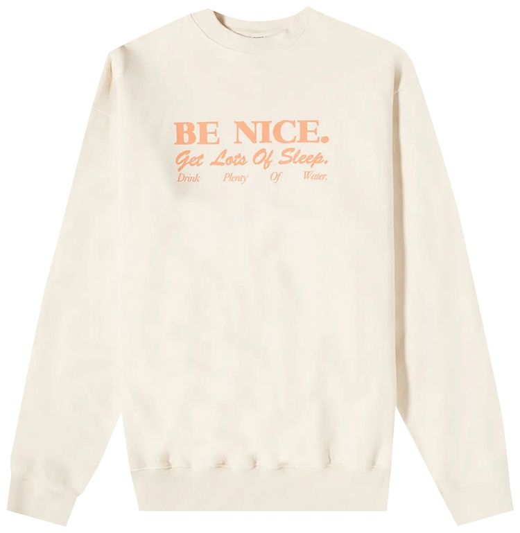 Sporty  Rich Be Nice Crewneck Milk