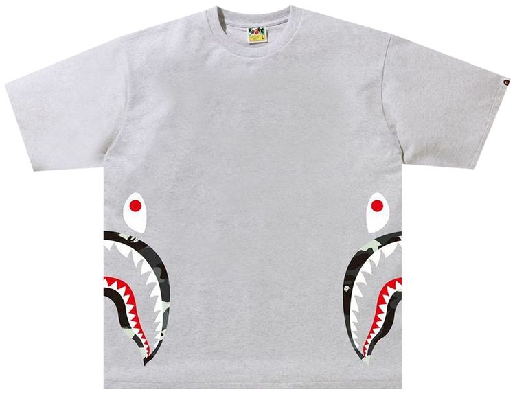 BAPE City Camo Side Shark Relaxed Fit Tee Gray