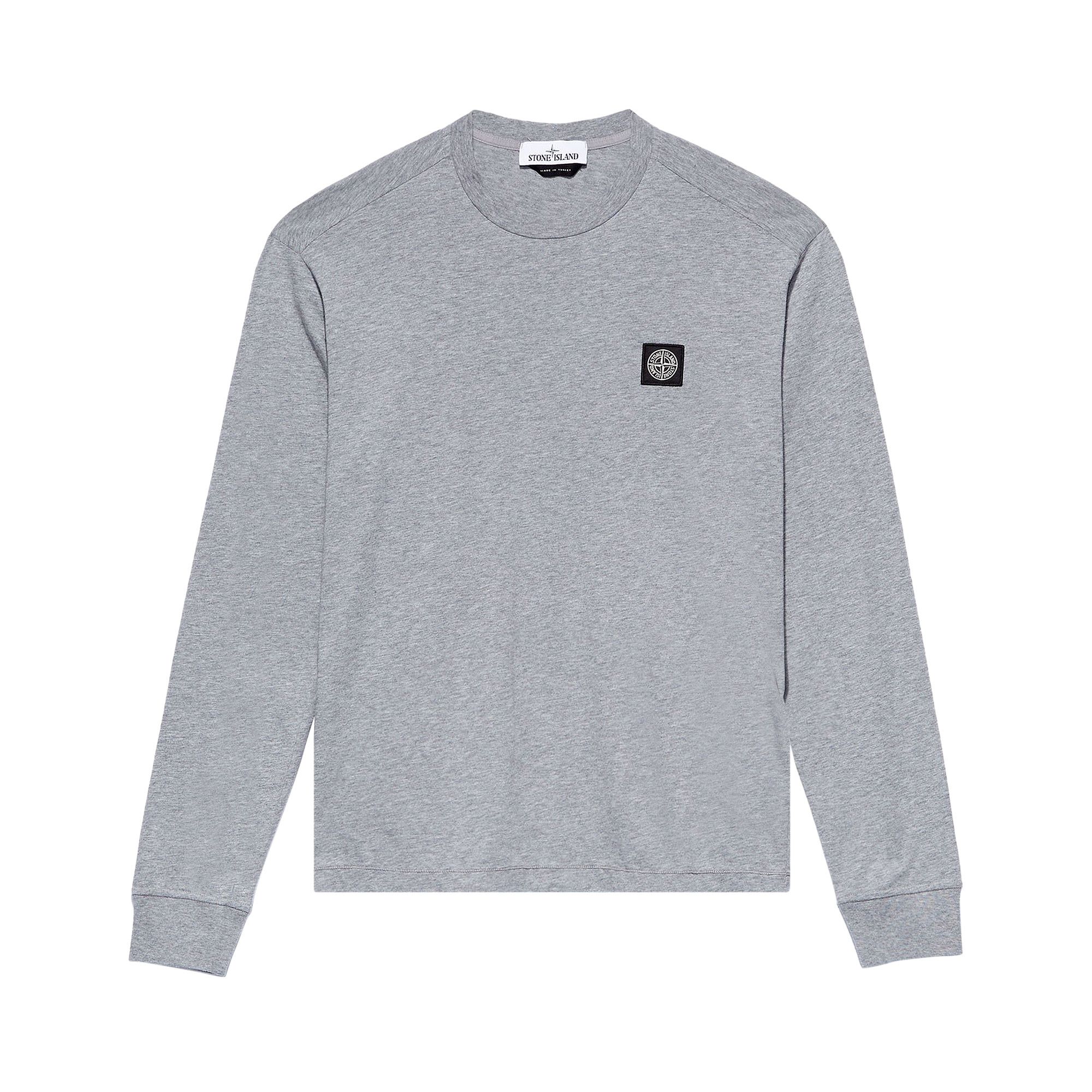 LONG SLEEVE TOP / 石鼠(STONE GRAY) Buy Stone Island Long-Sleeve Patch Logo Tee 'Melange Grey