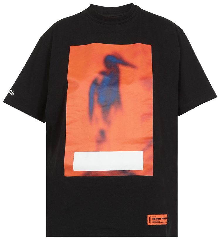 Heron Preston Light Censored Short Sleeve Tee BlackOrange