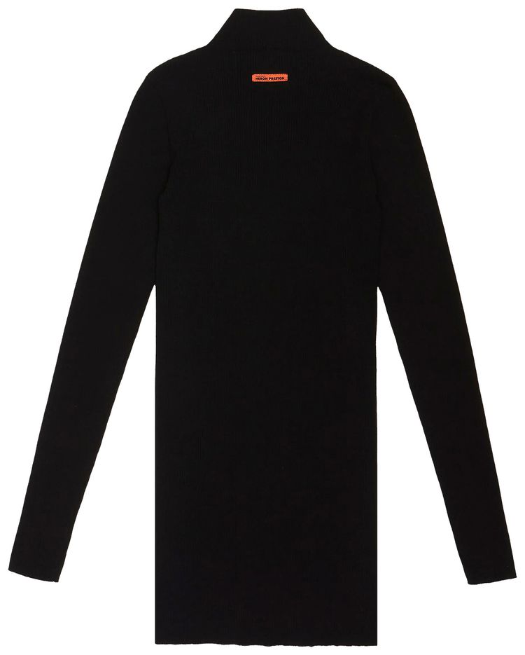 Heron Preston CTNMB Knit Turtleneck Dress BlackWhite