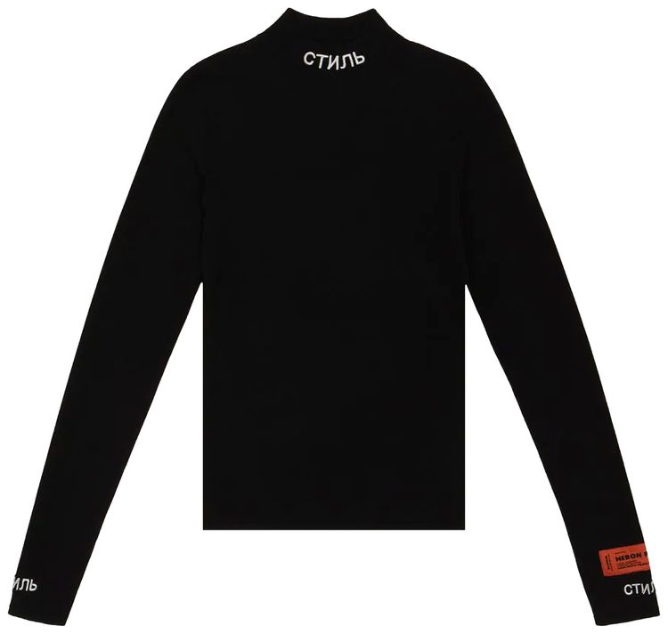Heron Preston CTNMB Knit Mockneck BlackWhite
