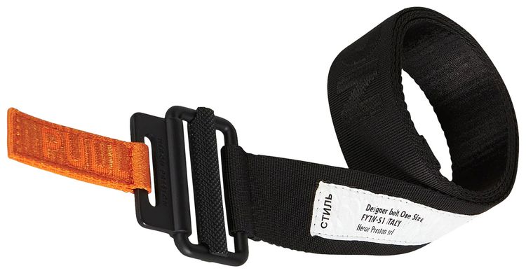 Heron Preston 4cm Classic Buckle Tape Belt Black