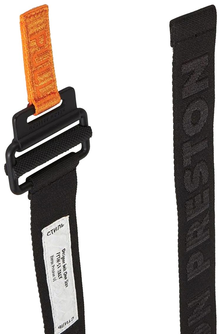 Heron Preston 4cm Classic Buckle Tape Belt Black