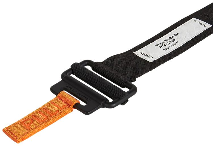 Heron Preston 4cm Classic Buckle Tape Belt Black
