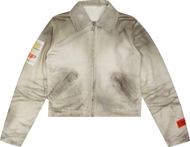 Heron Preston Label Dirt Wash Reserve Shirt 'Grey'