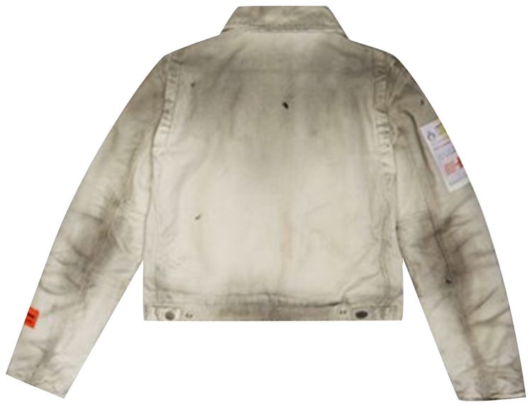 Heron Preston Label Dirt Wash Reserve Shirt Grey