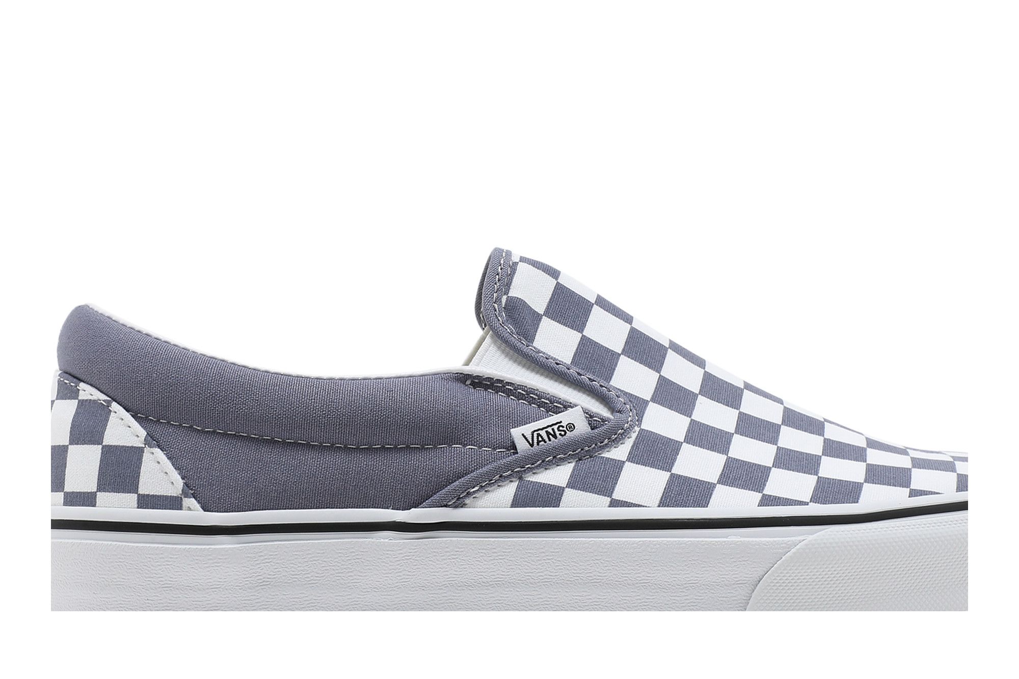 Vans classic slip on checkerboard blue black cheap