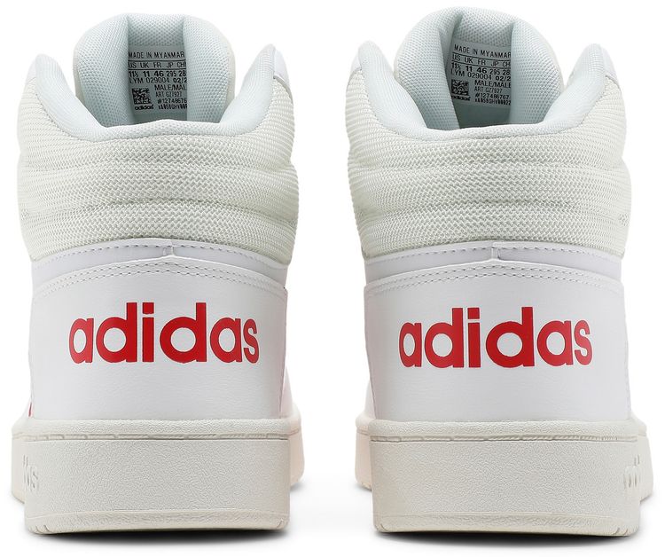 Adidas Hoops 20 Mid White Vivid Red