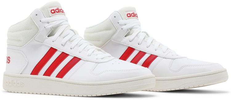 Adidas Hoops 20 Mid White Vivid Red