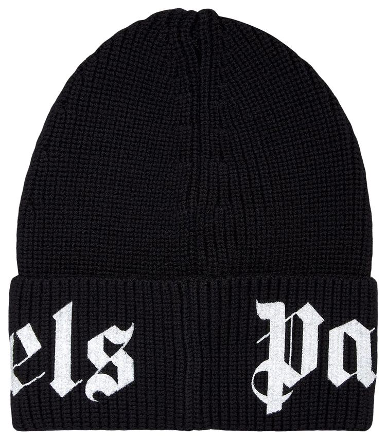 Palm Angels Logo Beanie BlackWhite