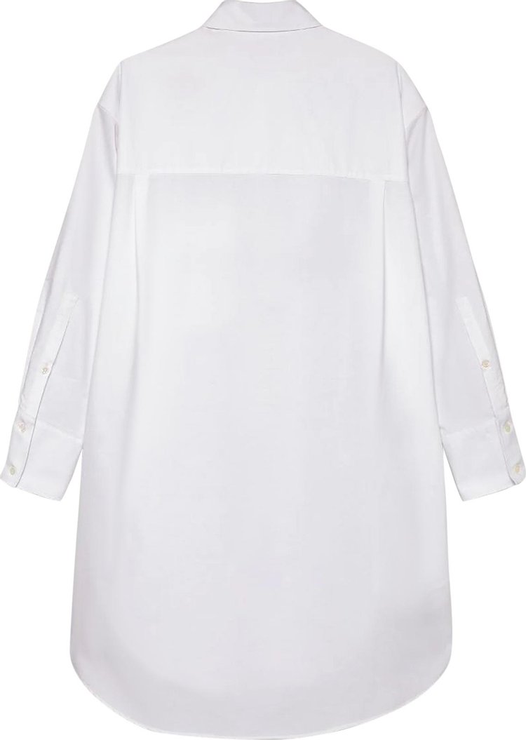 Palm Angels Logo Shirt Dress Optical WhiteBlack