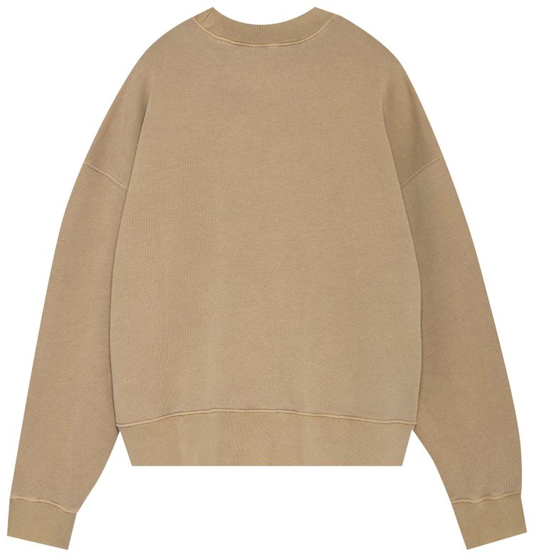 Palm Angels GD Curved Logo Crewneck BeigeBlack