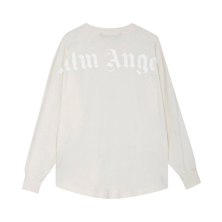 Palm Angels GD Classic Logo Over Long Sleeve Tee Off White