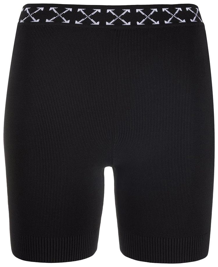 Off White Bold Shorts Black