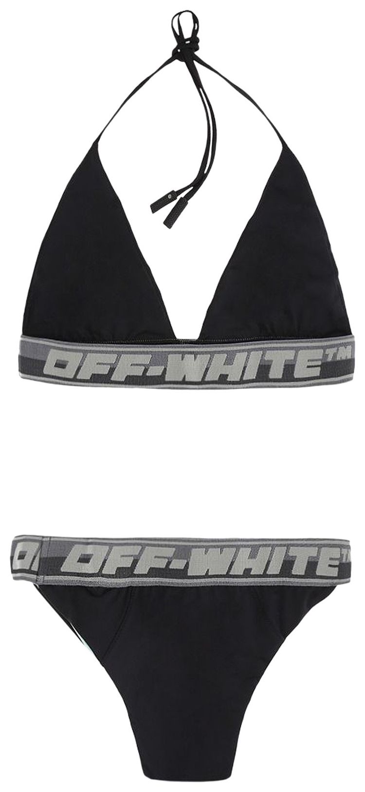Off White Logo Band Bikini Black