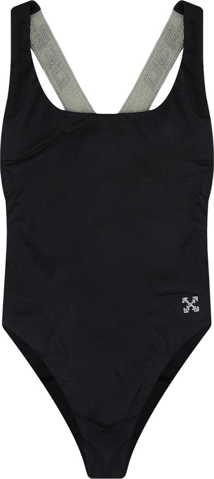 Off-White Logo Band Swimsuit 'Black'