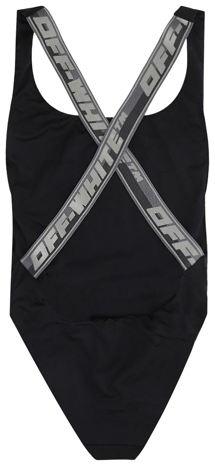 Off White Logo Band Swimsuit Black