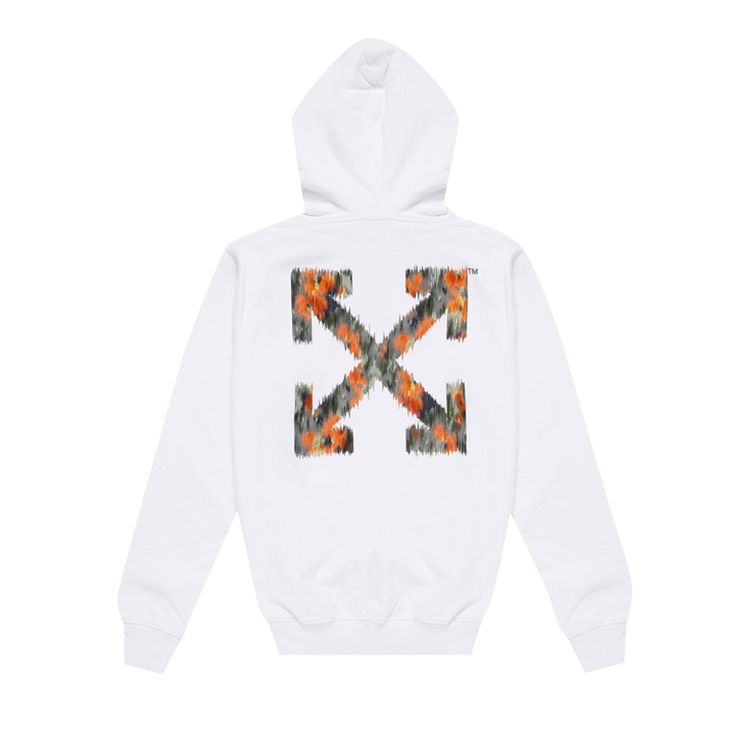 Off White Chine Arrows Reg Hoodie WhiteMulticolor