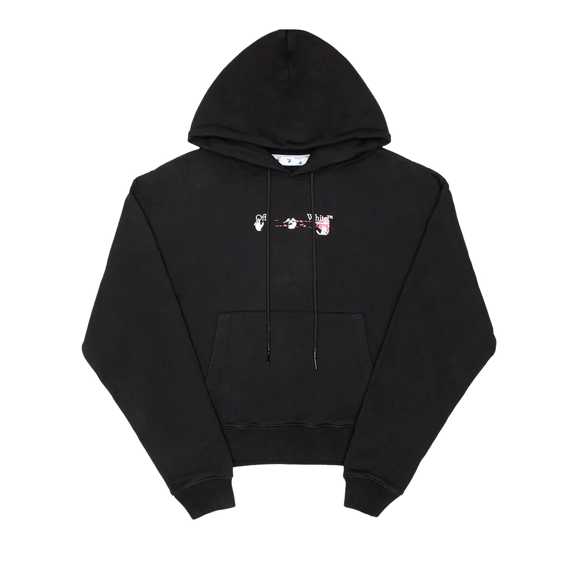 OFF-WHITE Acrylic Arrow Logo Print Hooded Sweatshirt White