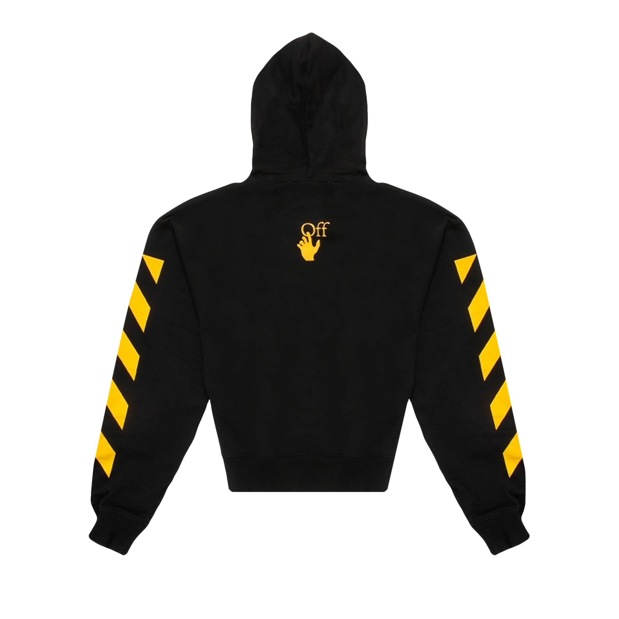 Black and yellow off white hoodie sales