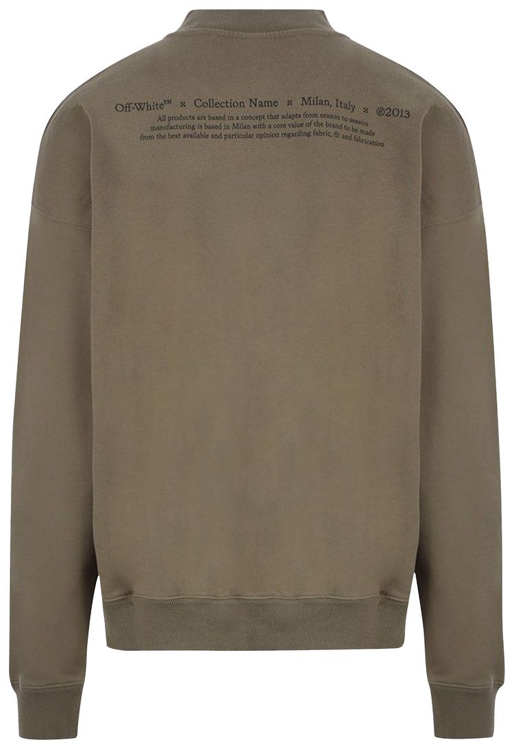 Off White Caravaggio Boy Skate Crewneck GreenMulticolor
